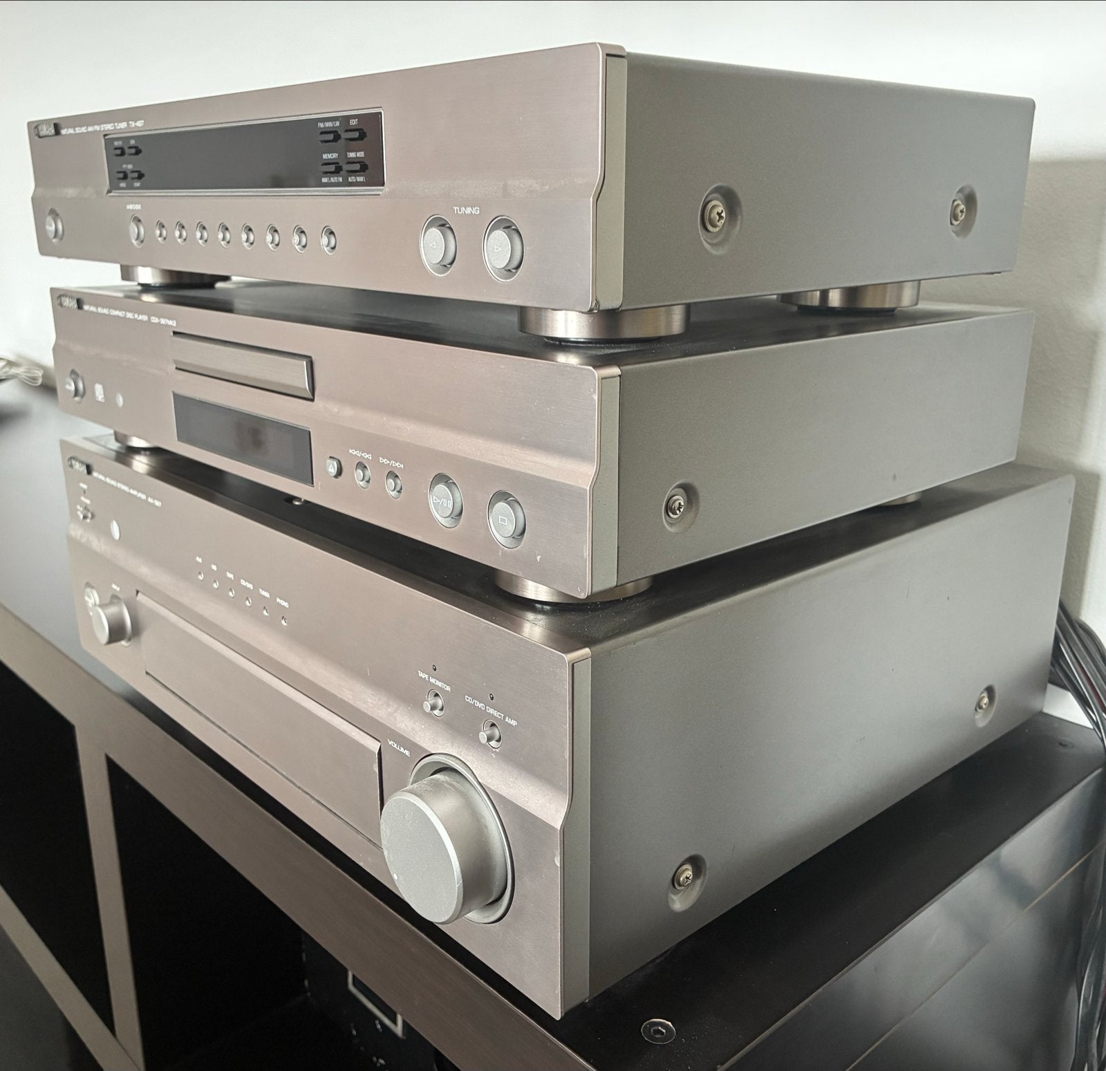 Yamaha Hifi Set met 2 Magnat Speakers, Losse componenten, Zo goed als nieuw, Cd-speler, Ophalen