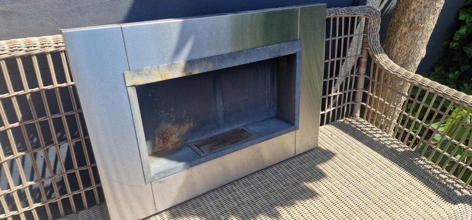 Gebruikte buiten tuin haard ethanol - Roestvrij Staal, Ophalen, Gebruikt