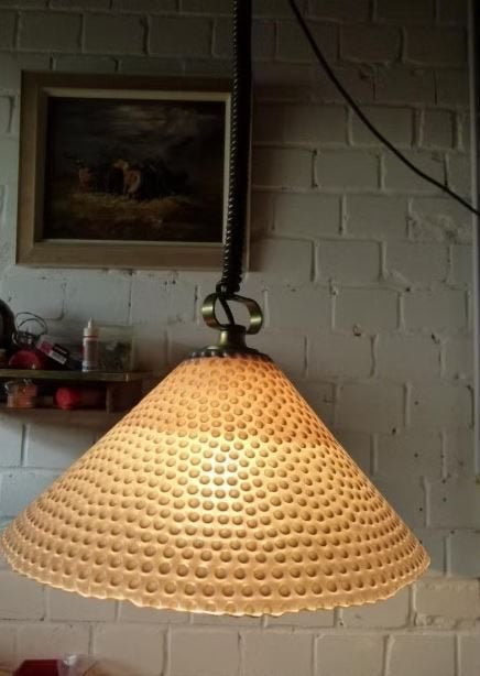 vintage hanglamp Peill & Putzler 70er jaren, Ophalen, Vintage, E27 (groot), Glas
