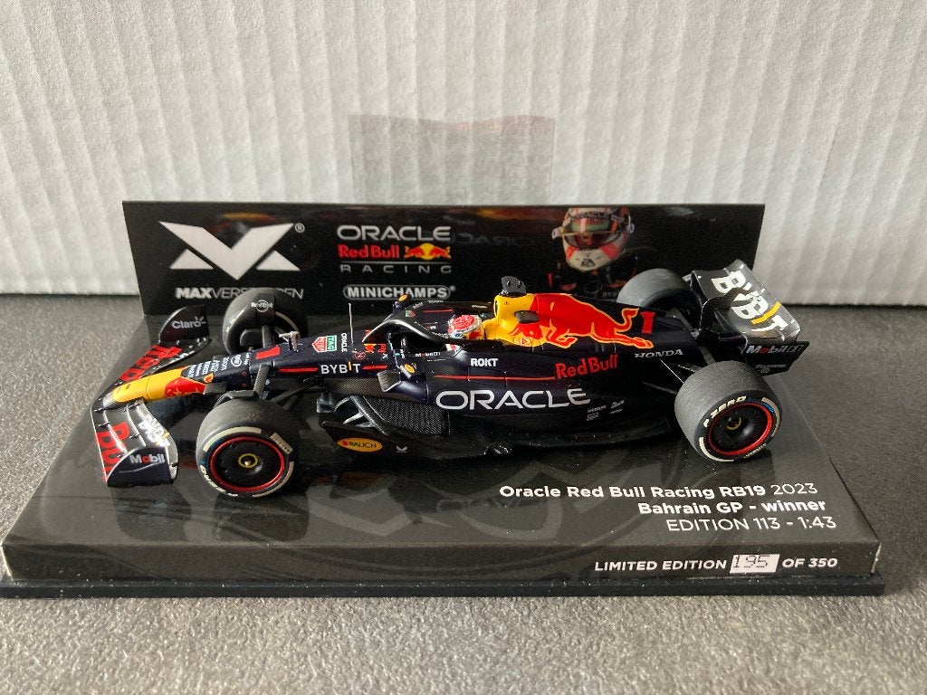 Max Verstappen 1:43 editie 113 Winner Bahrein GP 2023 RB19, Ophalen of Verzenden, Nieuw, Formule 1