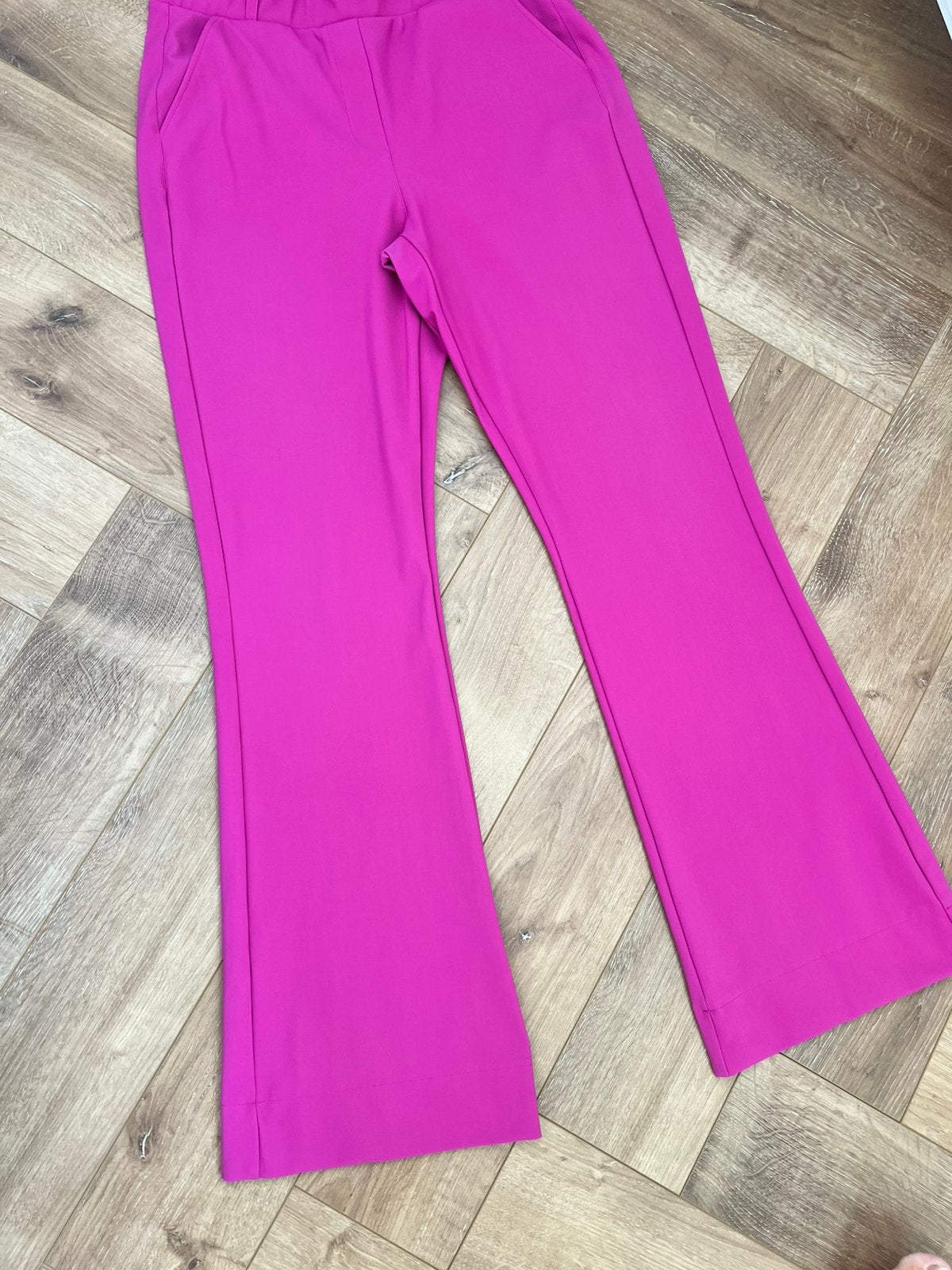 Studio anneloes flair bonded broek M new fuchsia travelstof, Kleding | Dames, Maat 38/40 (M), Ophalen of Verzenden, Zo goed als nieuw