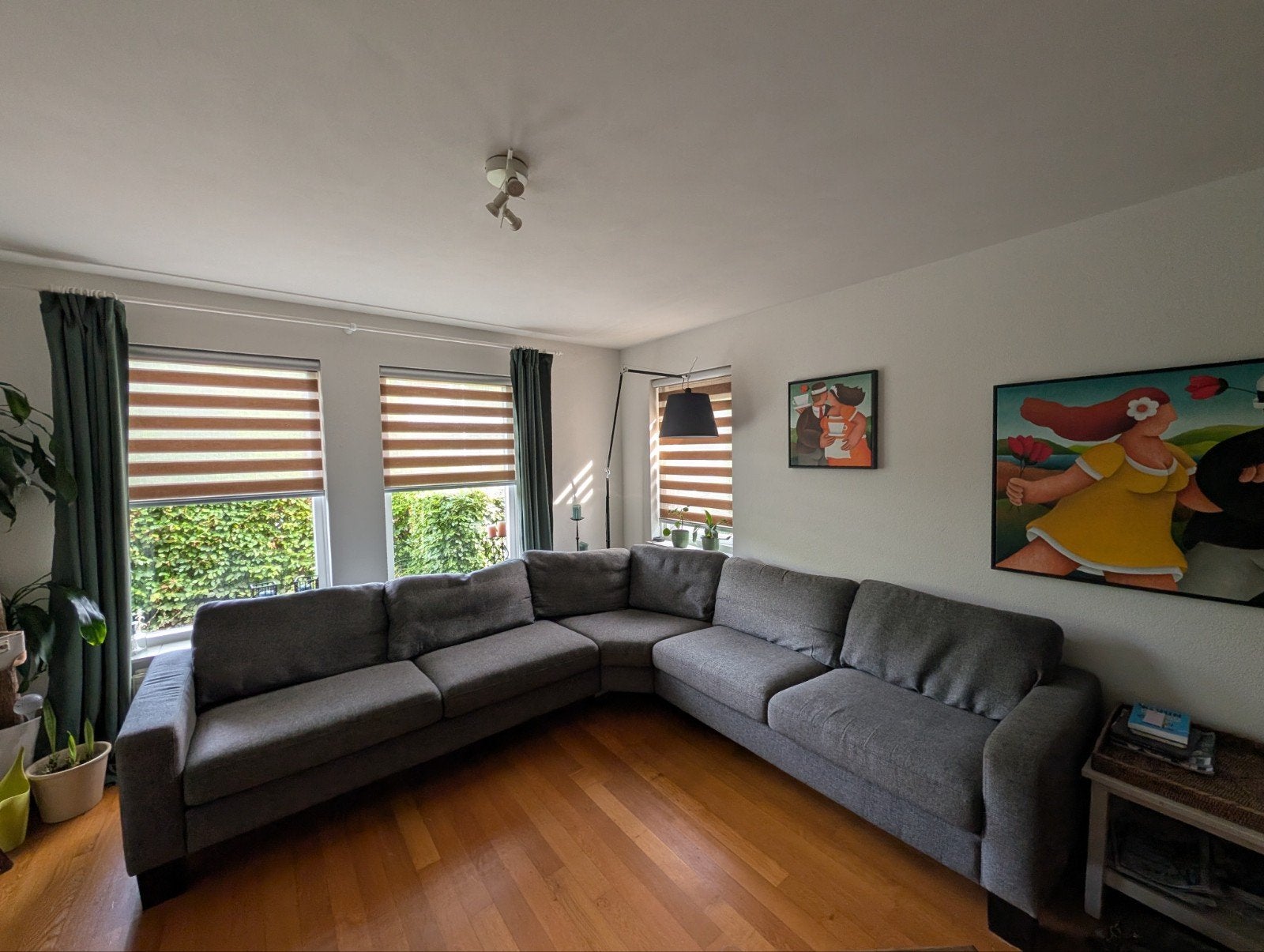 Lichtgrijze Trendhopper Hoekbank - 300 x 270 cm, Ophalen, Modern, Comfortabel, Gebruikt, Hoekbank