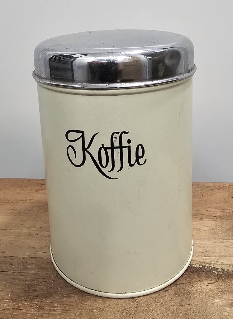 OUDE "BRABANTIA" VOORRAADBUS - KOFFIE, Huis en Inrichting, Keuken | Keukenbenodigdheden, Beige, Gebruikt, Ophalen of Verzenden