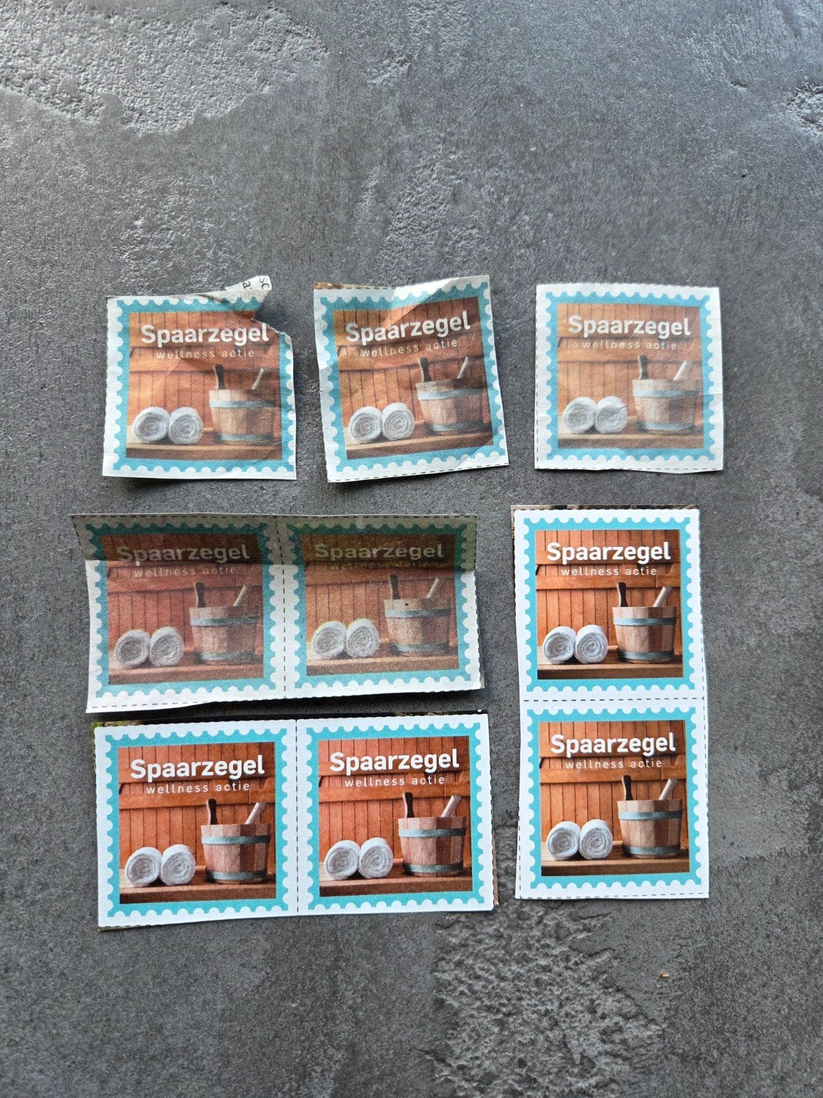 wellness spaarzegels (9), Ophalen of Verzenden, Winkel, Super of Benzinepomp, Zegels, Bonnen of Punten