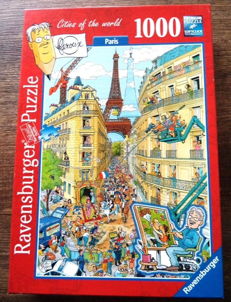 Puzzel cities of the World: Parijs, Ophalen of Verzenden, 500 t/m 1500 stukjes, Zo goed als nieuw, Legpuzzel