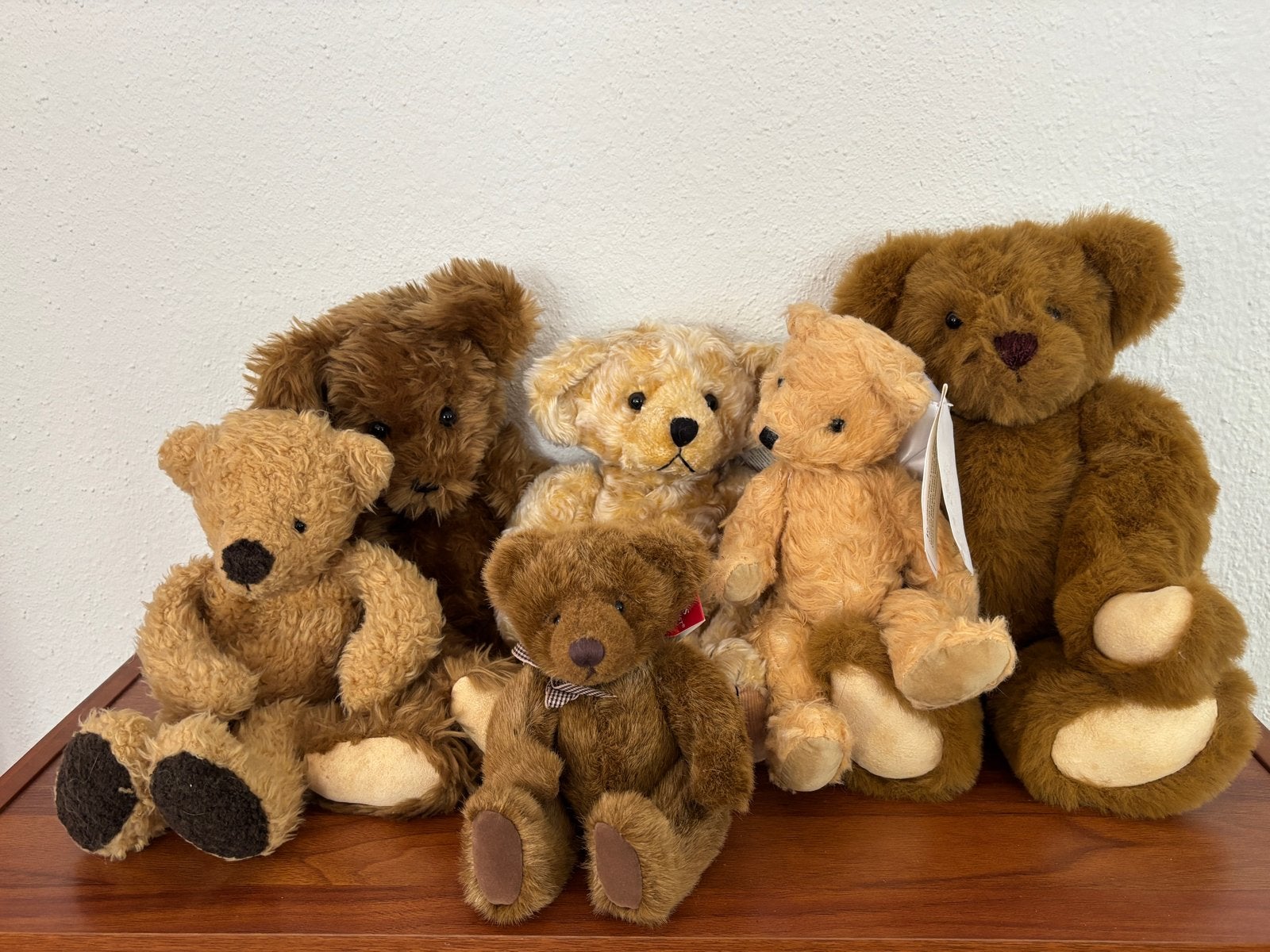 Teddy beren met nostalgische uitstraling, Verzamelen, Beren en Cherished Teddies, Ophalen of Verzenden, Gebruikt, Stoffen beer