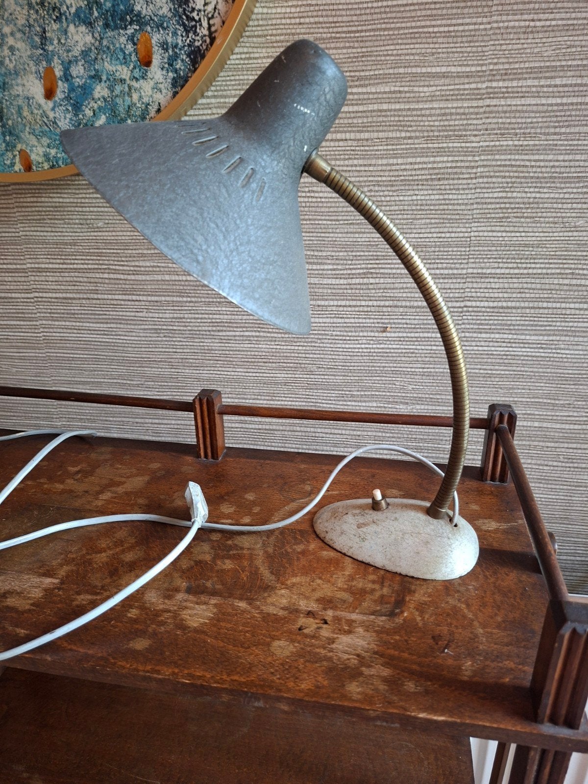 Oude industriële bureaulamp, Ophalen of Verzenden, Bureaulamp