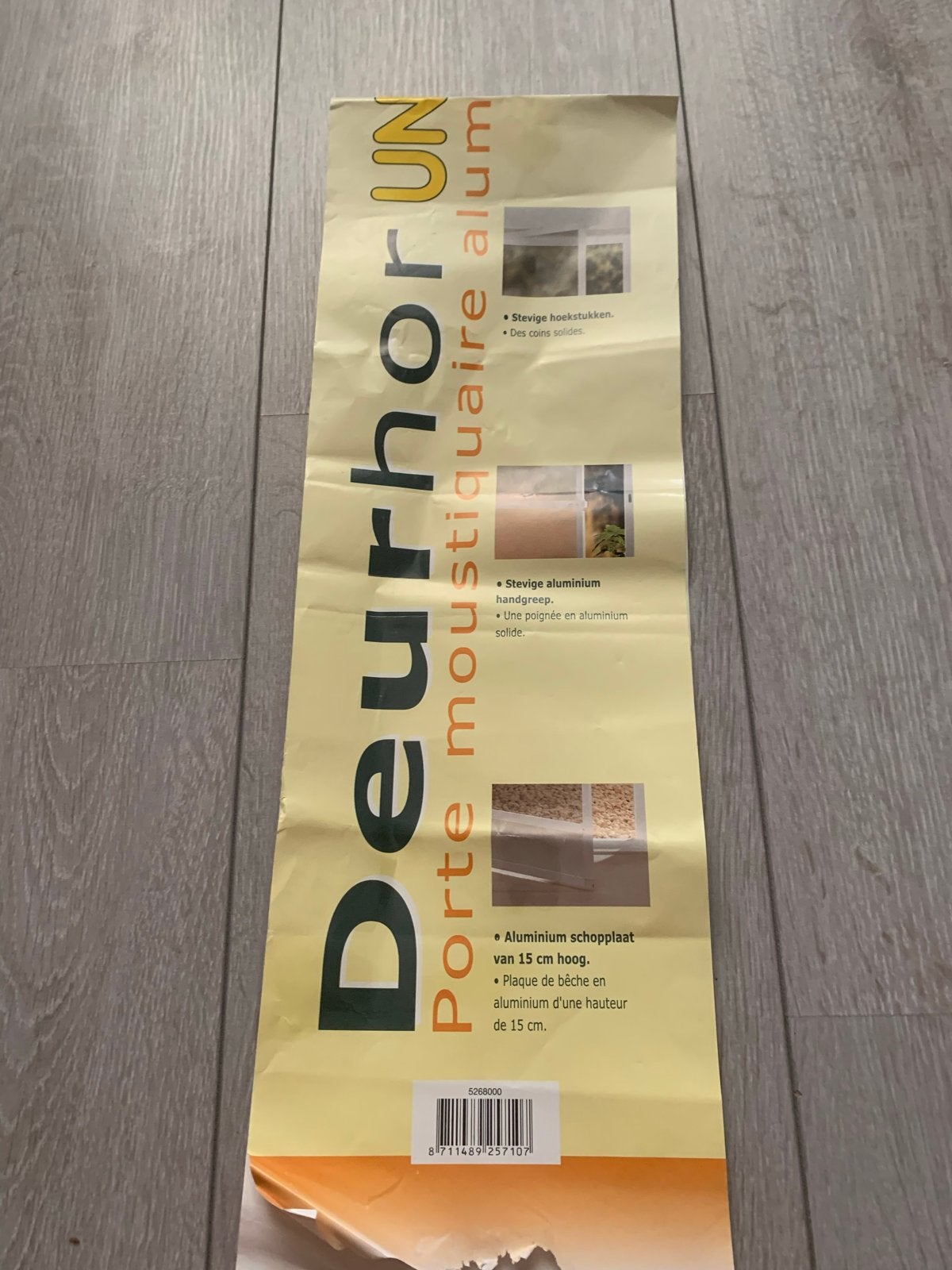 Nieuwe Deurhor Uniek Aluminium Wit/Blanc (RAL 9010), Doe-het-zelf en Verbouw, Deuren en Horren, 80 tot 100 cm, Hordeur, Nieuw