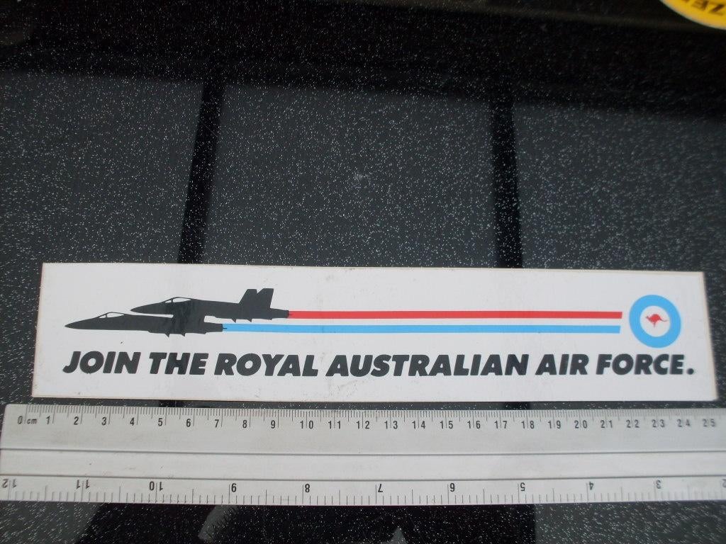 sticker join the royal australian air force logo army, Verzenden, Zo goed als nieuw, Bedrijf of Vereniging