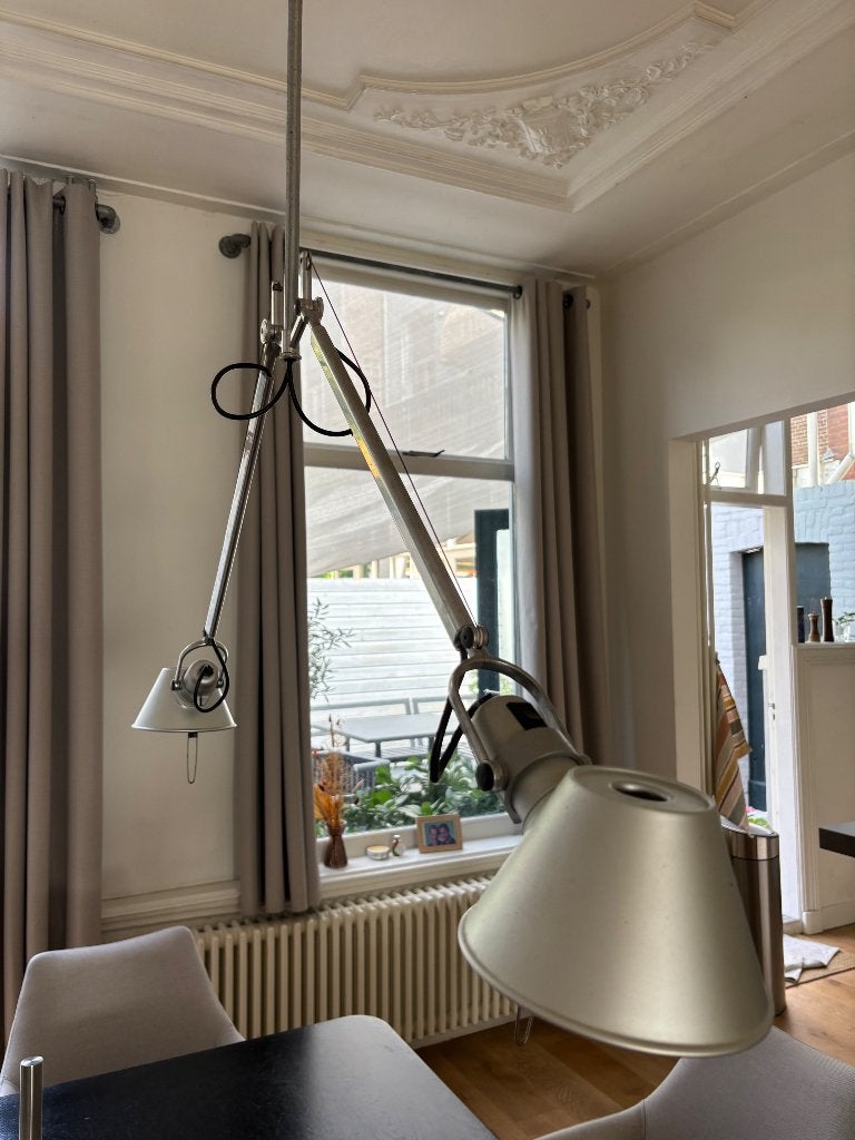 Artemide Tolomeo 2-arm hanglamp Ø15, Ophalen, Gebruikt, E27 (groot), Modern industrieel