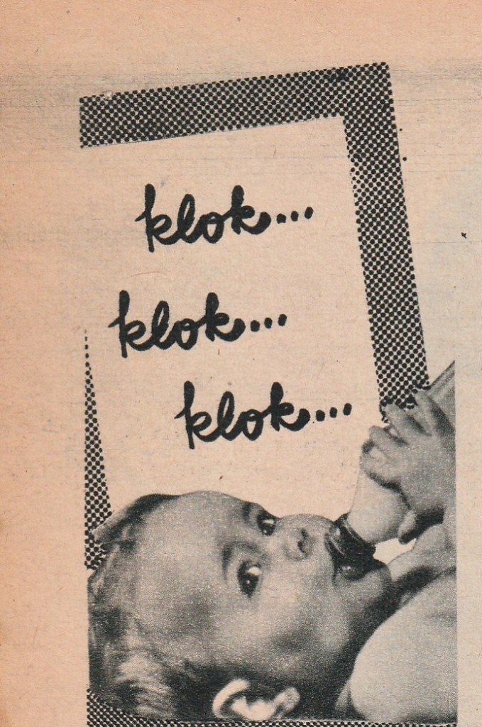 Retro reclame 1955 Friesche Vlag zuivel karnemelk klok klok, Verzenden, Overige typen