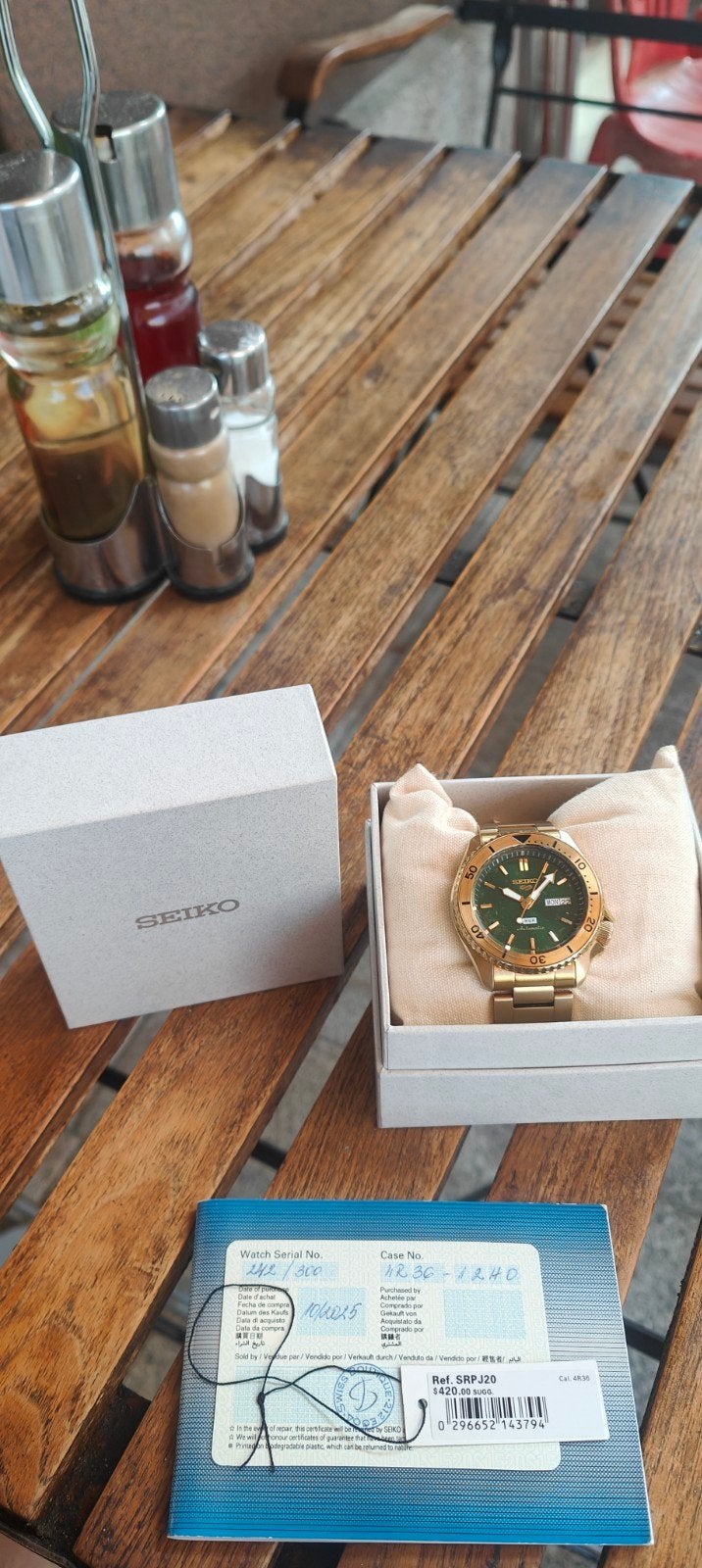 Seiko 5 Sports HUF Limited Edition SRPJ20,, Ophalen of Verzenden, Zo goed als nieuw, Seiko, Staal