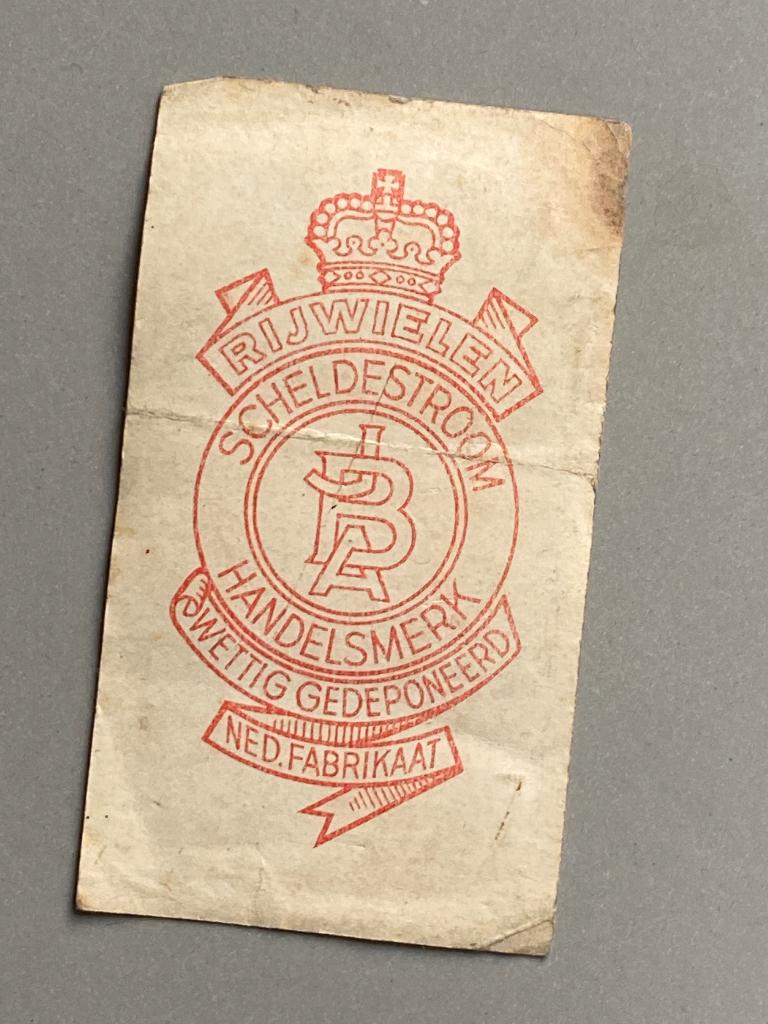 Laktransfer van Scheldestroom rijwielen - Ned. Fabrikaat, Fietsen en Brommers, Ophalen of Verzenden, Jaren '30