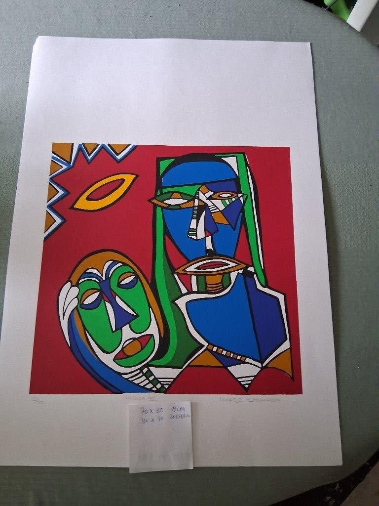 Zeefdruk, Antiek en Kunst, Kunst | Litho's en Zeefdrukken, Ophalen of Verzenden, Abstract, Zeefdruk