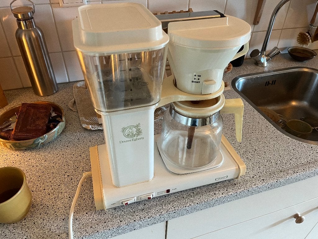 Technivorm Moccamaster Douwe Egberts, Witgoed en Apparatuur, Koffiezetapparaten, Ophalen, Gebruikt, Koffiemachine, Gemalen koffie