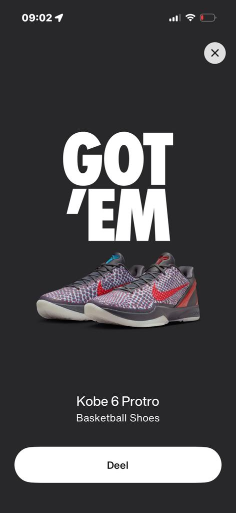 Kobe 6 Protro ASG Hollywood 3D (2026) maat 44,5, Ophalen of Verzenden, Nieuw, Overige kleuren, Sneakers of Gympen