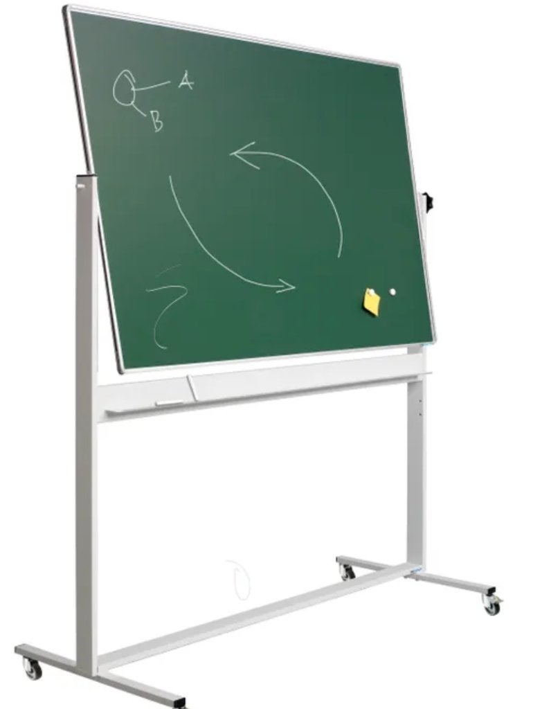 krijtbord kantelbaar en verrijdbaar 100 x 200 cm, Ophalen, Mobiel, Gebruikt, Krijtbord