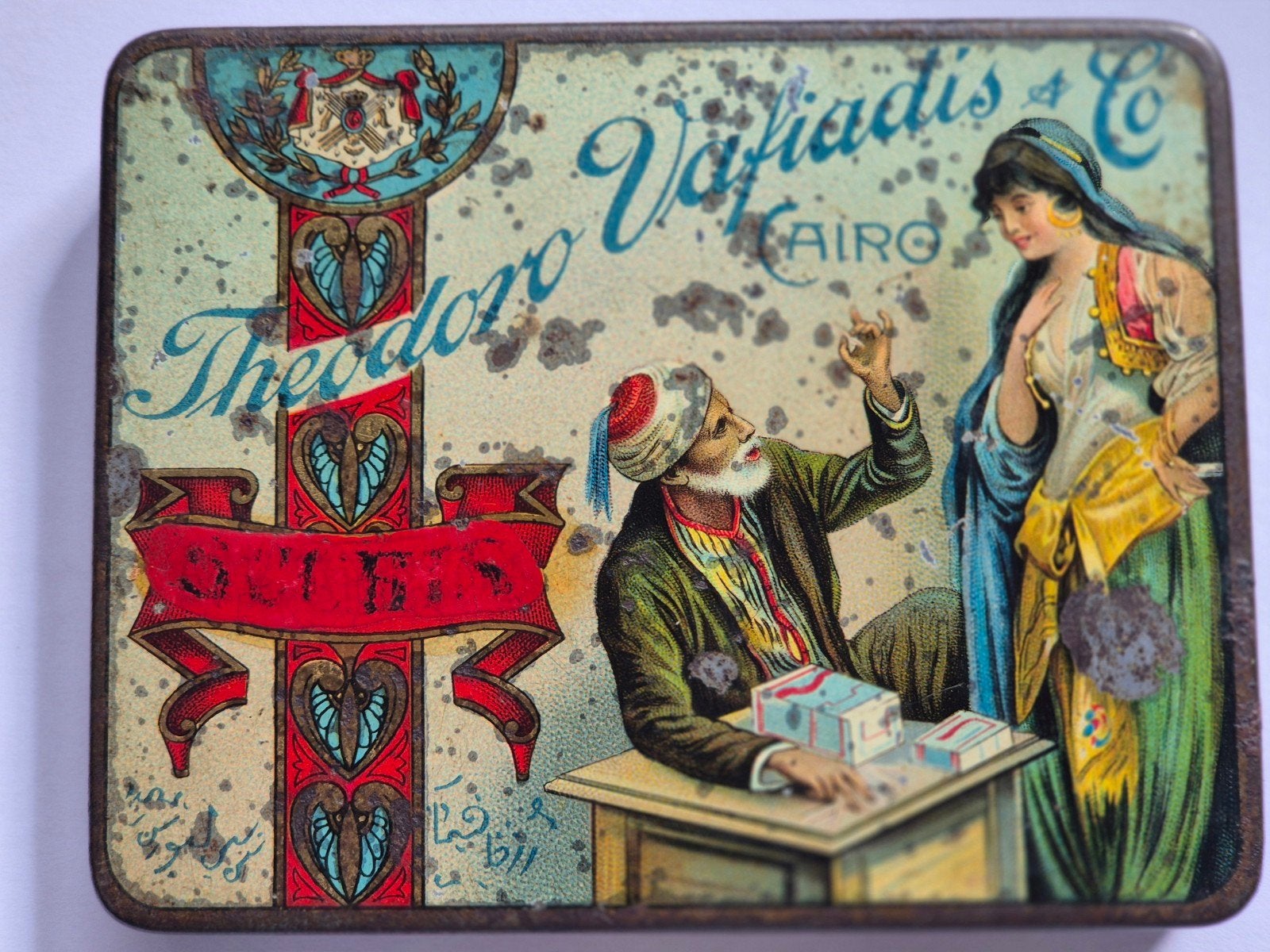 Theodoro Vafiadis Egypte Cigarettes blik, Ophalen of Verzenden, Gebruikt, Overige