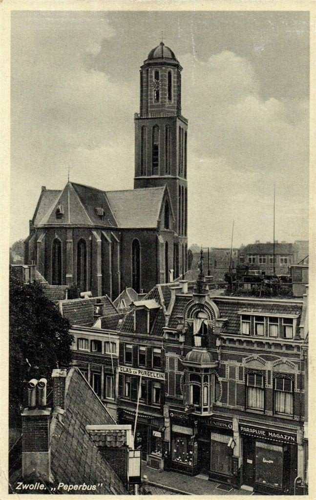 Zwolle. Peperbus - 1935 gelopen, Ophalen of Verzenden, 1920 tot 1940, Gelopen, Overijssel