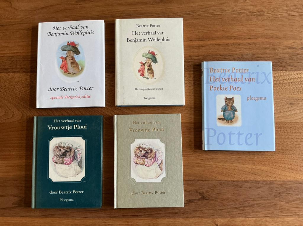 Beatrix Potter boekjes - o.a. Vrouwtje Plooi, Poekie Poes, Ophalen of Verzenden, Zo goed als nieuw