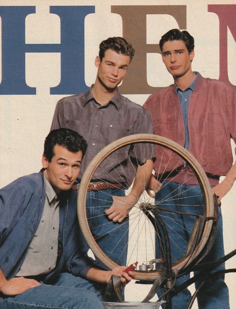 Retro reclame 1993 Hema herenmode mooie overhemden, Verzenden, Overige typen