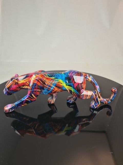Tafeldecoratie Luipaard hars, 25 cm, Meerkleurig, Ophalen of Verzenden, Kunststof