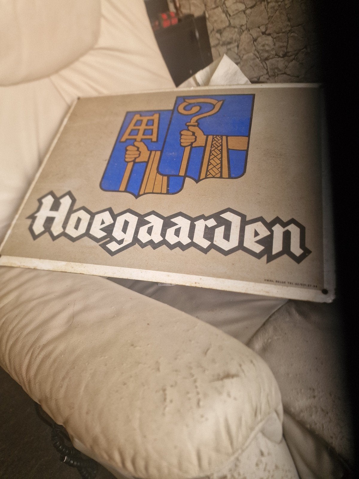 emalje uithangbord, Gebruikt, Eenpersoons, Wit, Ophalen of Verzenden