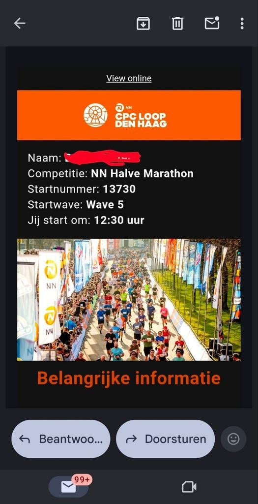 NN Halve marathon Den Haag, Eén persoon