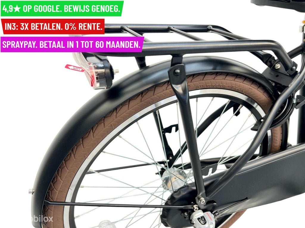 Meisjesfiets Altec Dutch Mat zwart/24"/43cm/3ver - Garantie/, Fietsen en Brommers, Fietsen | Meisjes, Nieuw, Altec, Facebikenl@gmail.com