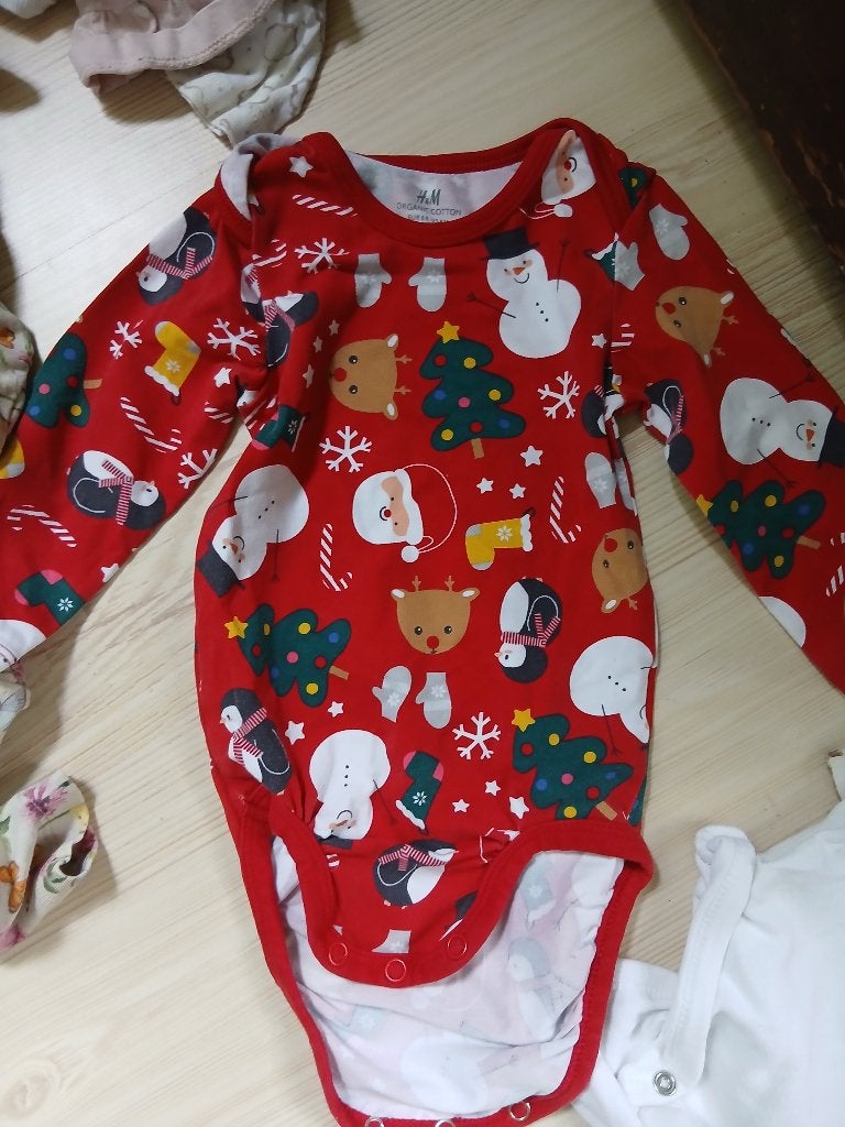 H&M Romper kerst maat 68, Kinderen en Baby's, Babykleding | Maat 68, Ophalen, Nacht- of Onderkleding, Jongetje of Meisje, H&M