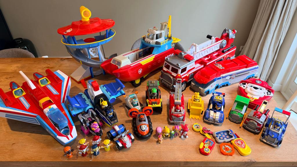 Grote Paw Patrol collectie: voertuigen, figuren en meer!, Ophalen, Gebruikt, Jongen of Meisje