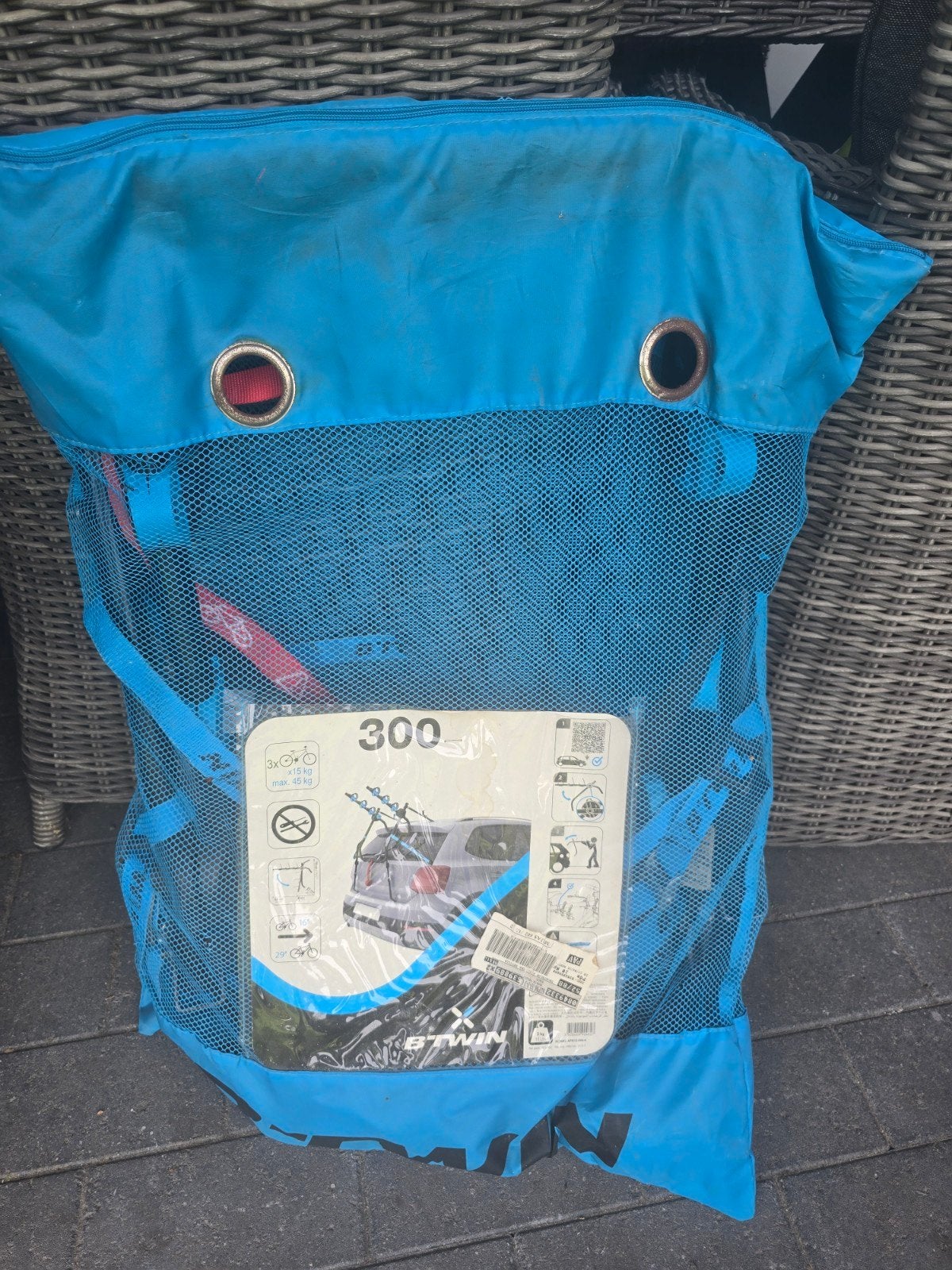 Btwin 300 fietsendrager voor 2 fietsen - Achterklepdrager, Ophalen, 2 fietsen, Zo goed als nieuw, Achterklepdrager