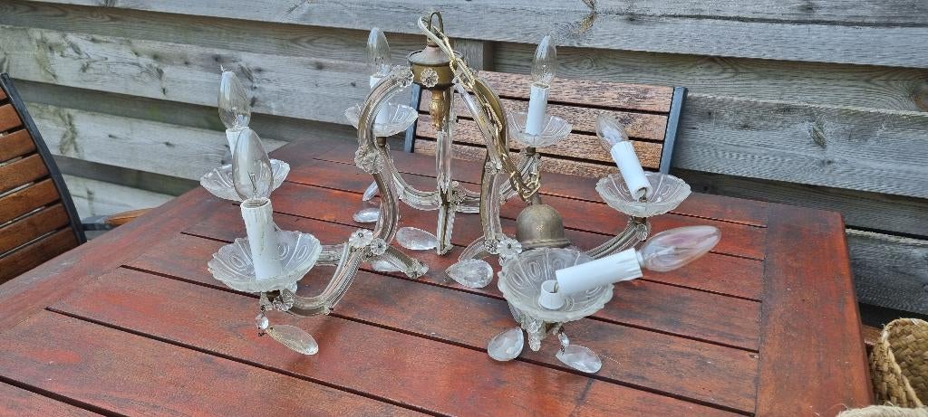 Antiek oud kroonluchter lamp opknapper, Ophalen of Verzenden