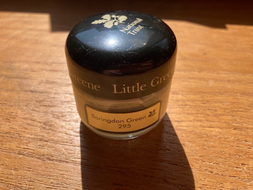 Little Greene tester #295 Boringdon Green, Ophalen of Verzenden, Minder dan 5 liter, Groen, Verf
