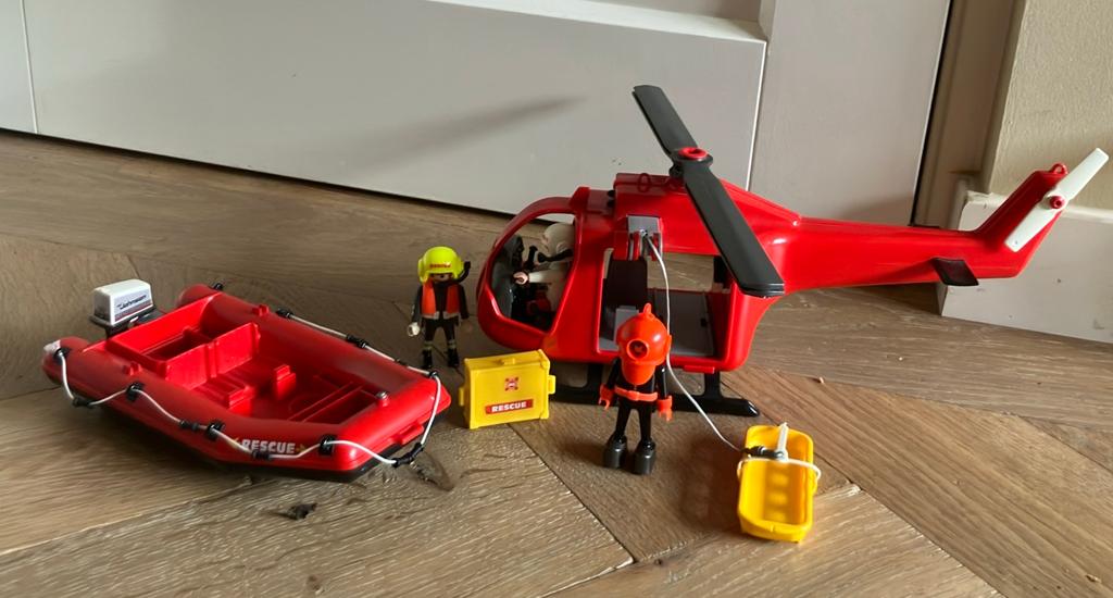 Playmobil reddingshelicopter, Ophalen of Verzenden, Zo goed als nieuw