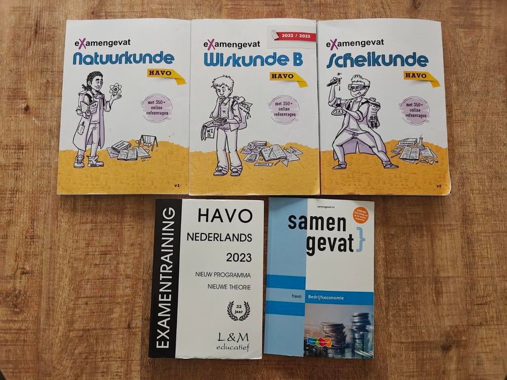 Examenbundels HAVO 5 verschillende vakken o.a. Examengevat, Boeken, Gelezen, Overige vakken, Examengevat, HAVO