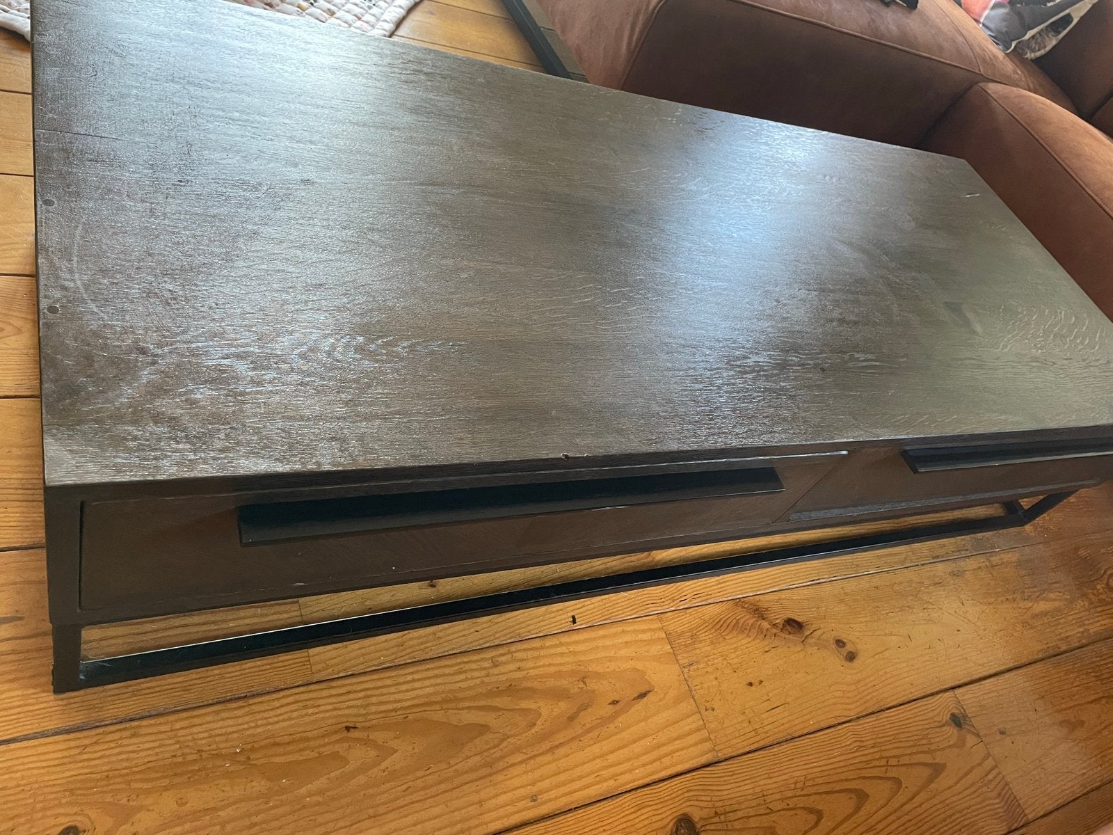 Stevige salontafel - 160x70x35 cm, Ophalen, Gebruikt, 50 tot 100 cm, 150 tot 200 cm