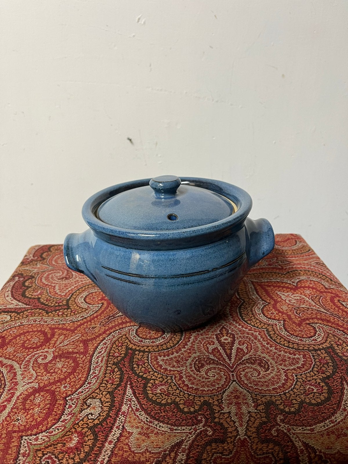 Vintage Moira Farmhouse Stoneware Ovenschaal Blauw, Ophalen of Verzenden