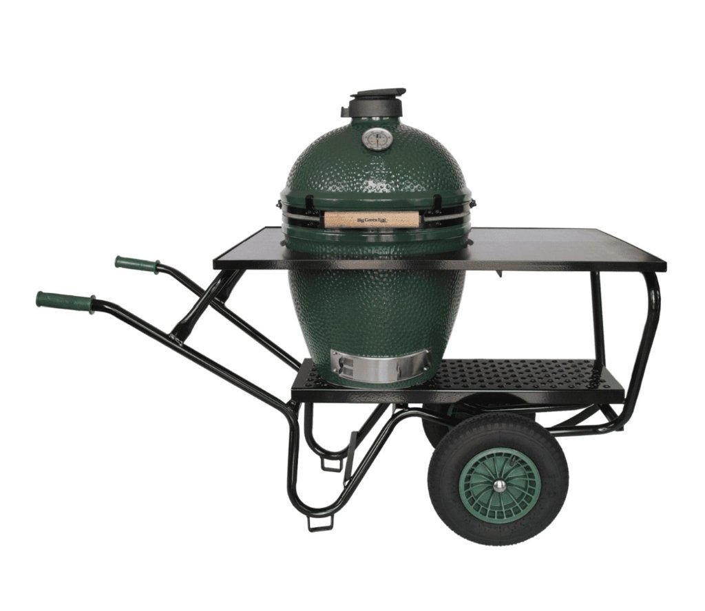 Big Green Egg in RVS kruiwagenopstelling met div extra's, Ophalen, Zo goed als nieuw, Big Green Egg