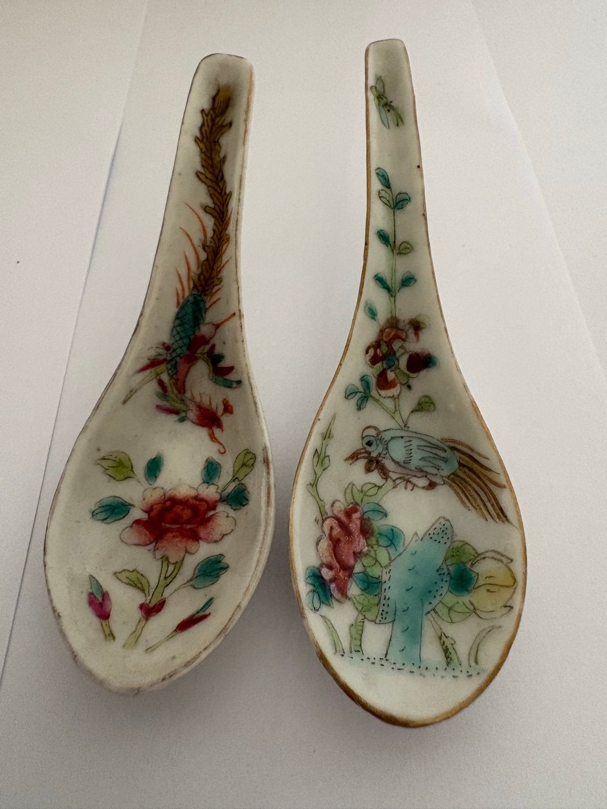 Handbeschilderde Chinese porseleinen soeplepels, Ophalen of Verzenden