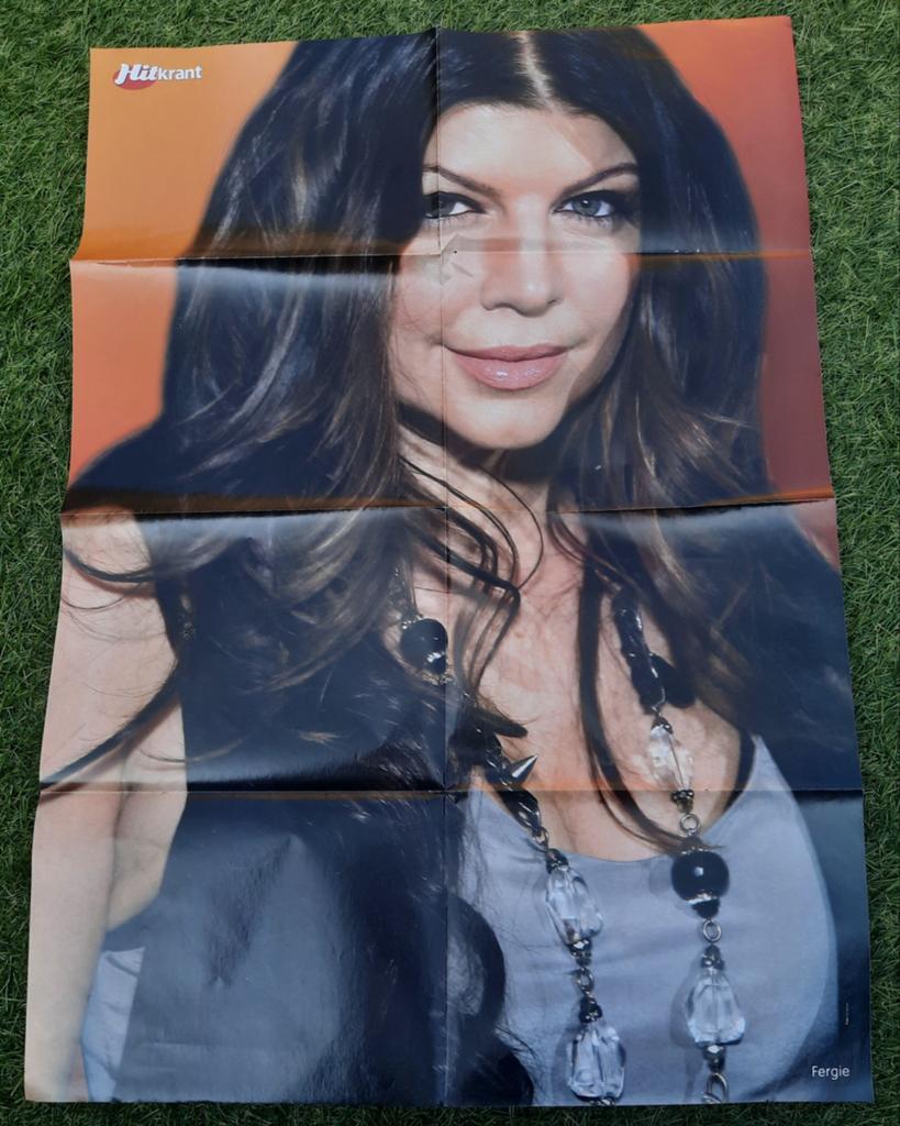 Grote Poster Hitkrant 2009 Fergie / Ibrahim Afellay, Ophalen of Verzenden, Gebruikt, A1 t/m A3, Muziek