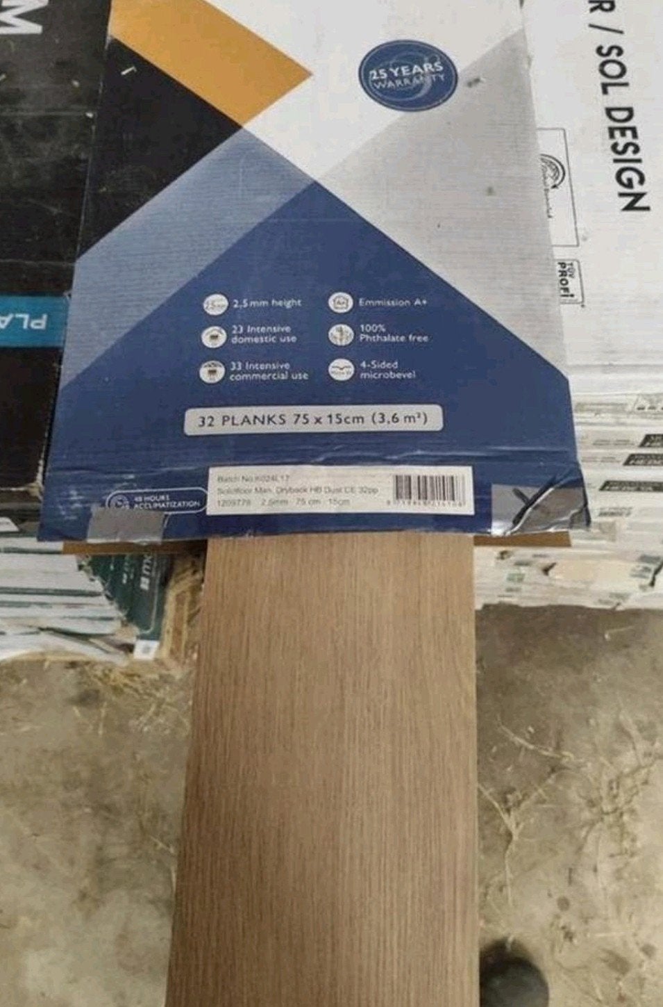 solidfloor visgraat dust 10.80m2, Huis en Inrichting, Stoffering | Vloerbedekking, Ophalen of Verzenden, Nieuw, 5 tot 10 m², Overige typen