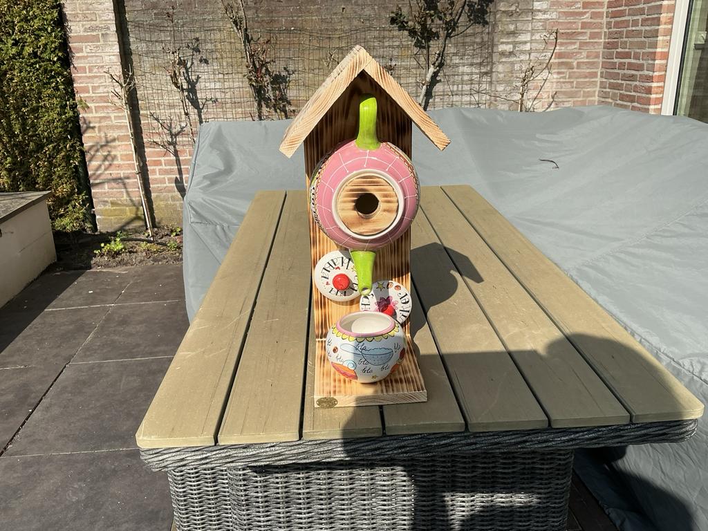 Nestkastje - vogelhuisje van theepot - Blond Amsterdam, Ophalen of Verzenden, Zo goed als nieuw