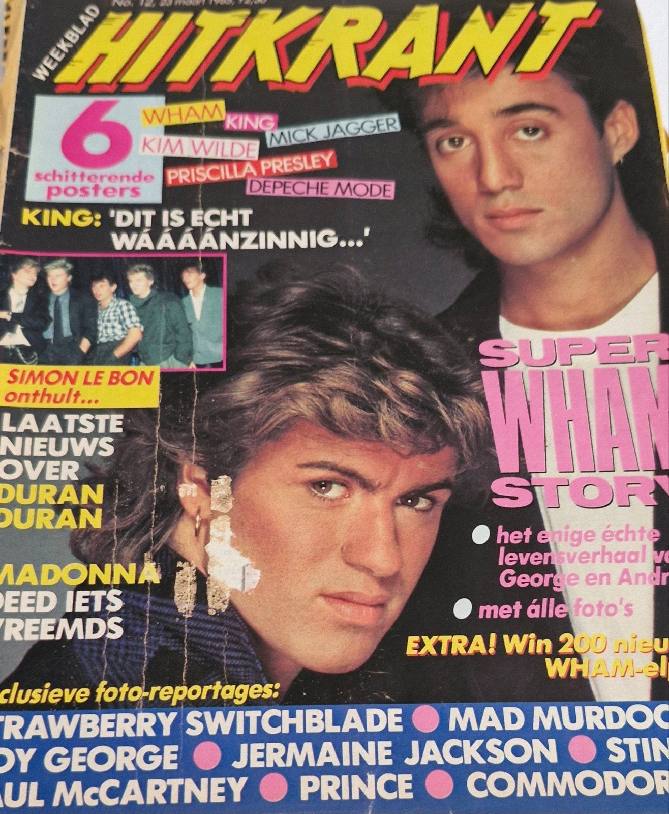 Hitkrant 1986 -duran duran-, Madonna- centerfold- p zadora, Ophalen of Verzenden, Gelezen, Muziek, Film of Tv