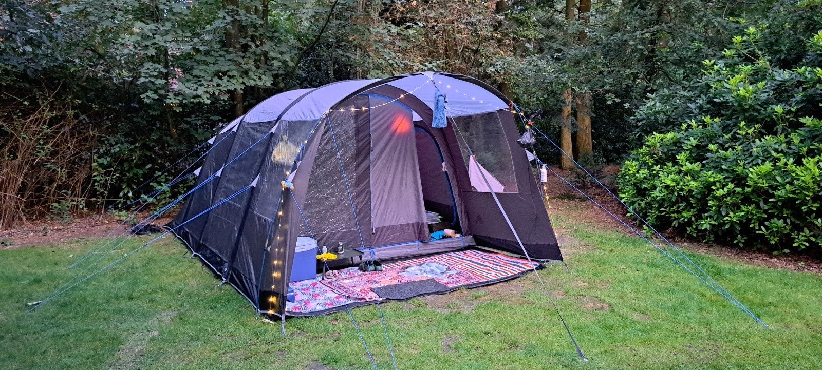 Opblaasbare tunneltent voor 4-6 personen Indian Hills, Caravans en Kamperen, Tenten, Ophalen, Gebruikt, Tot en met 6