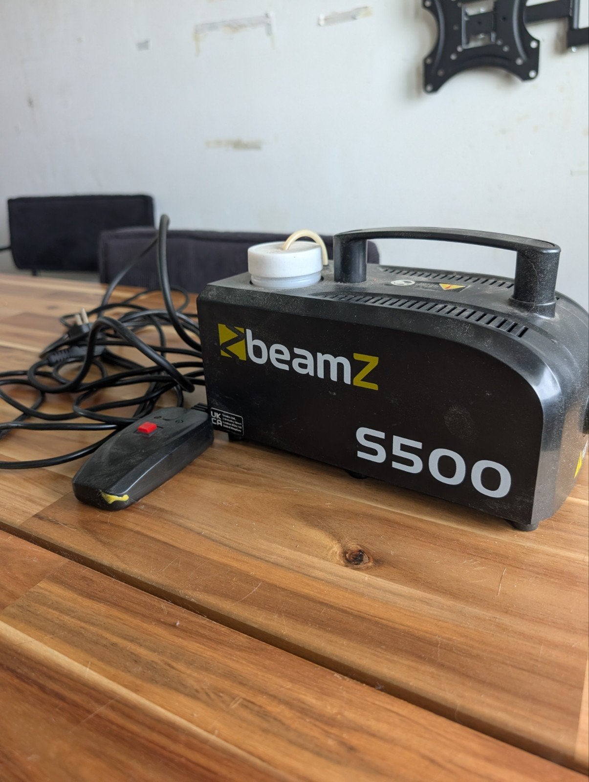 BeamZ S500 Rookmachine met Afstandsbediening, Ophalen of Verzenden, Gebruikt, Rookmachine