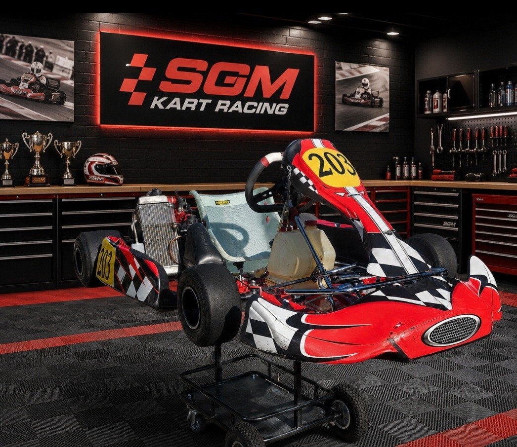 SGM Velox kart met Rotax Max Senior incl pitkar en laptimer, Ophalen, Gebruikt, Kart