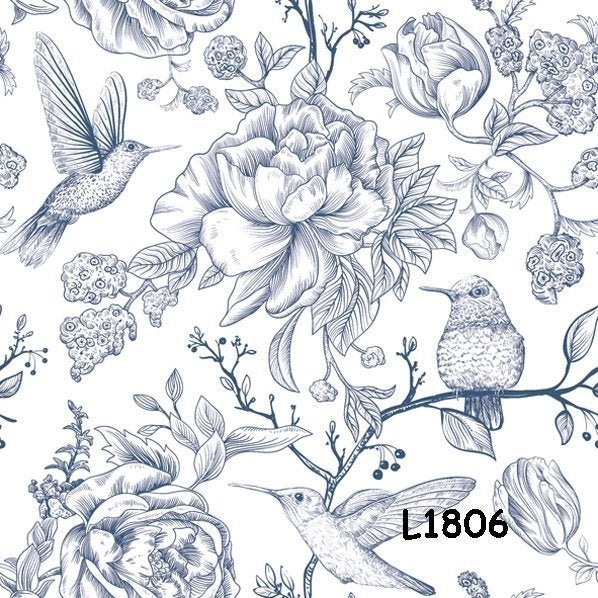 Servetten decoupage/b journal* bloemen vogels delfts b L1806, Verzenden, Nieuw