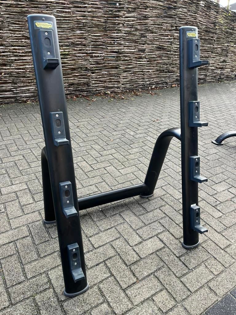 Technogym halter stang stangen rek  zwart, Ophalen, Halterstangen, Halter stangen rek, Zwart
