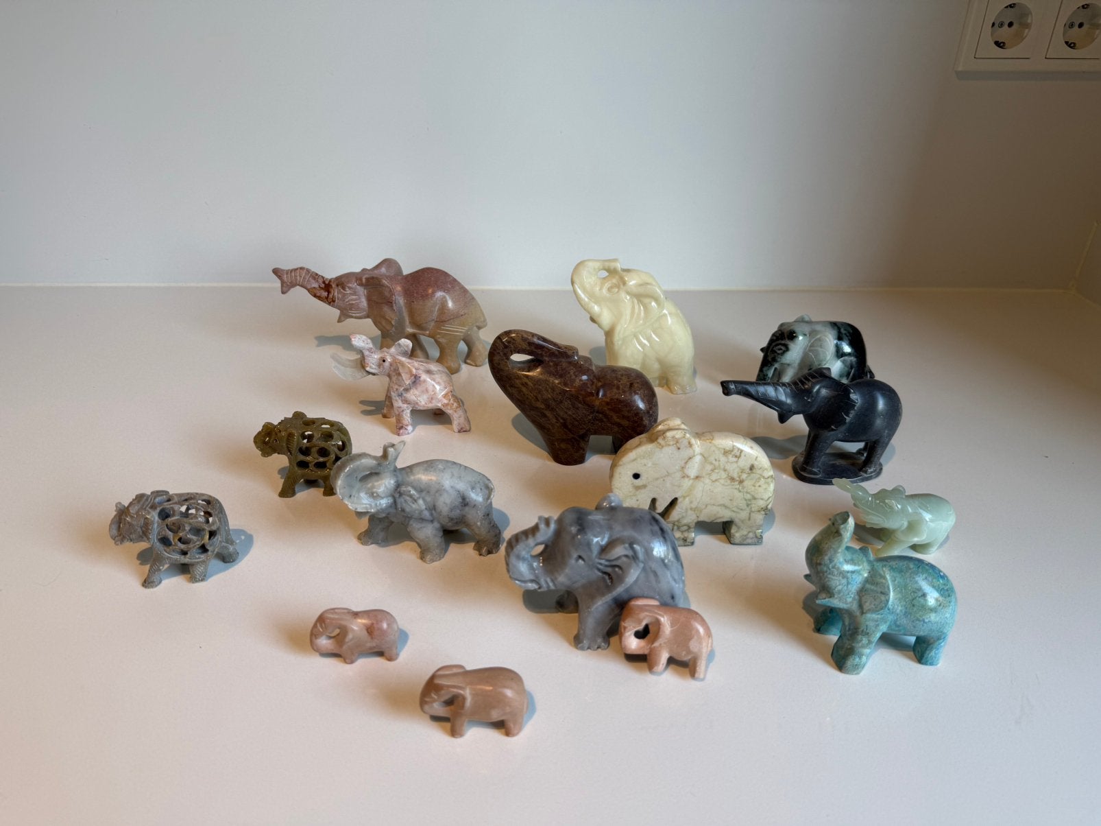 Olifanten onyx /marmer /steen, Ophalen of Verzenden, Zo goed als nieuw, Wild dier, Beeldje of Figuurtje